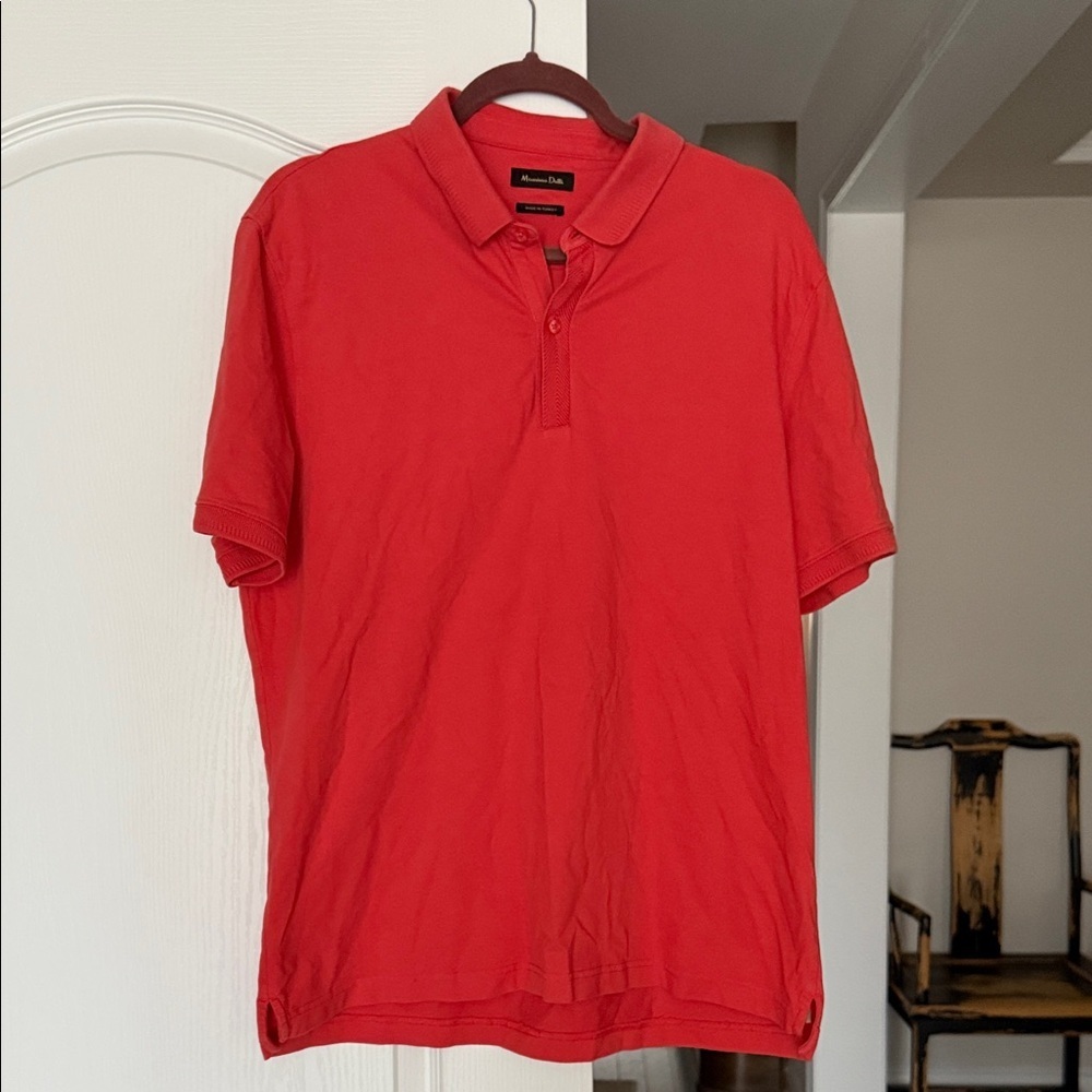 Massimo Dutti Men’s Red Polo Shirt